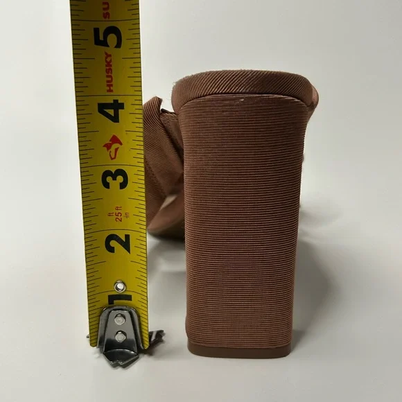 Gianni Bini Dusty Rose Open Toe Bow and Ruffle Slip On Heel Size 6.5 - Picture 5 of 12